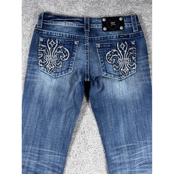 Miss Me Women's Boot Cut Jeans Embellished Pockets Denim Size 28 (29 Measured) - Picture 1 of 14